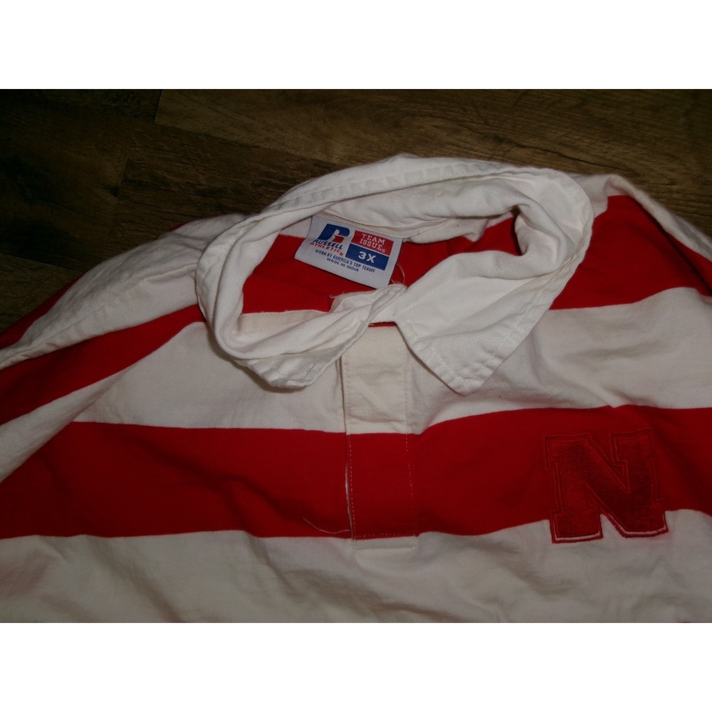 NEBRASKA CORNHUSKERS POLO SHIRT RUGBY 3XL    Y2K 00S HAT CAP VINTAGE N1 - Picture 4 of 7